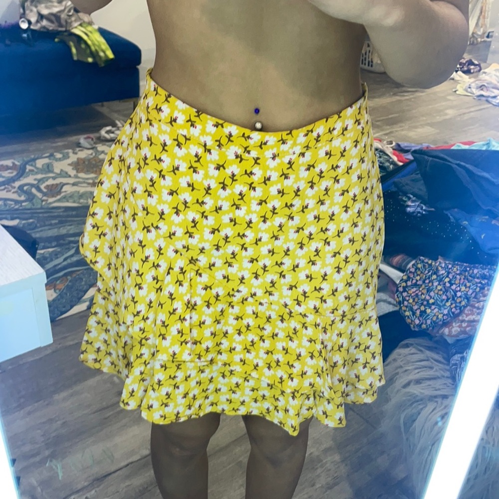 Yellow Size S Francescas Skirt, Worn once or twice